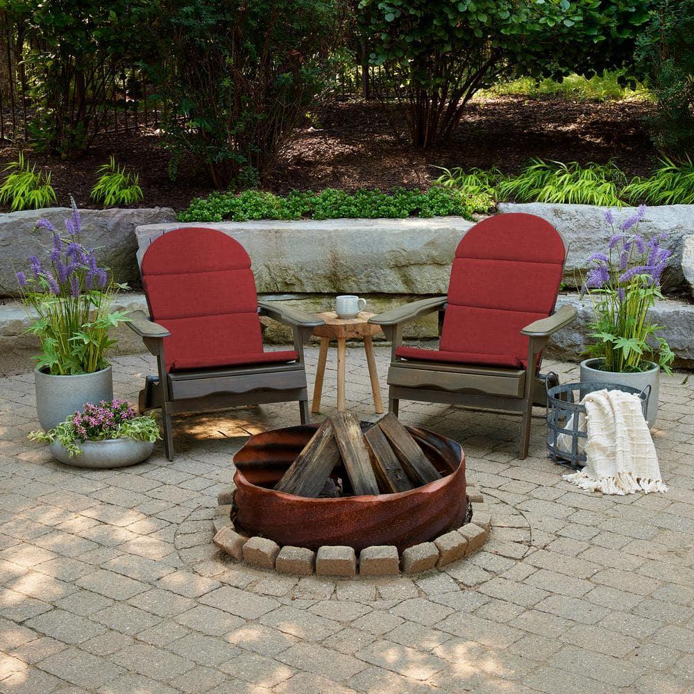 ARDEN Outdoor Foam Adirondack Cushion, Set of 2, 21.5 x 19, Water repellent, Fade Resistant, Foam Cushion for Adirondack Chairs 21.5 x 19