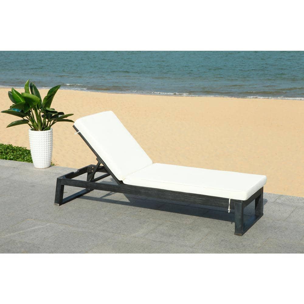 Solano Sunlounger - Outdoor - PAT7024 - Black/Beige -Safavieh