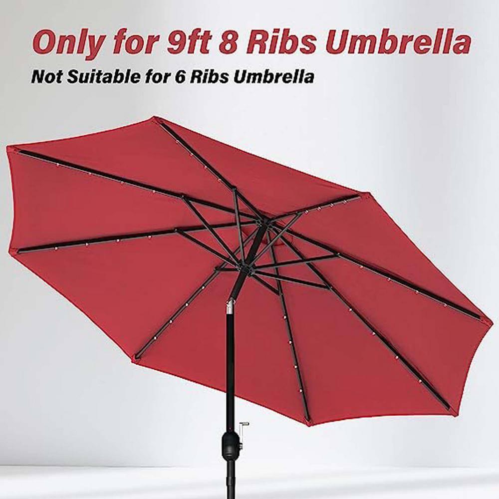 WLAGOOD 9' Patio Outdoor Table Market Yard Umbrella Replacement Top Cover with 8 Ribs, 9ft Canopy,Canopy Garden Umbrella Outdoor Stall Umbrella Beach Sun Umbrella Replacement Cloth