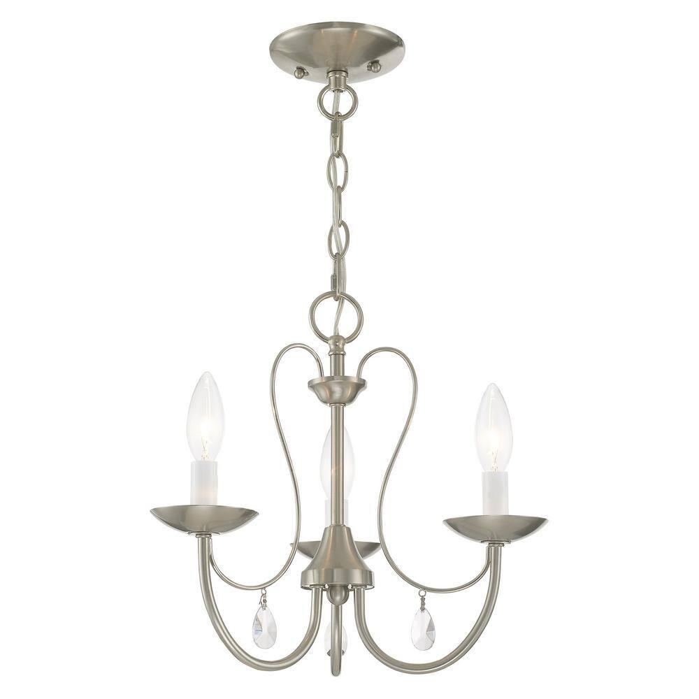Livex Lighting Mirabella 3 - Light Chandelier in  Brushed Nickel