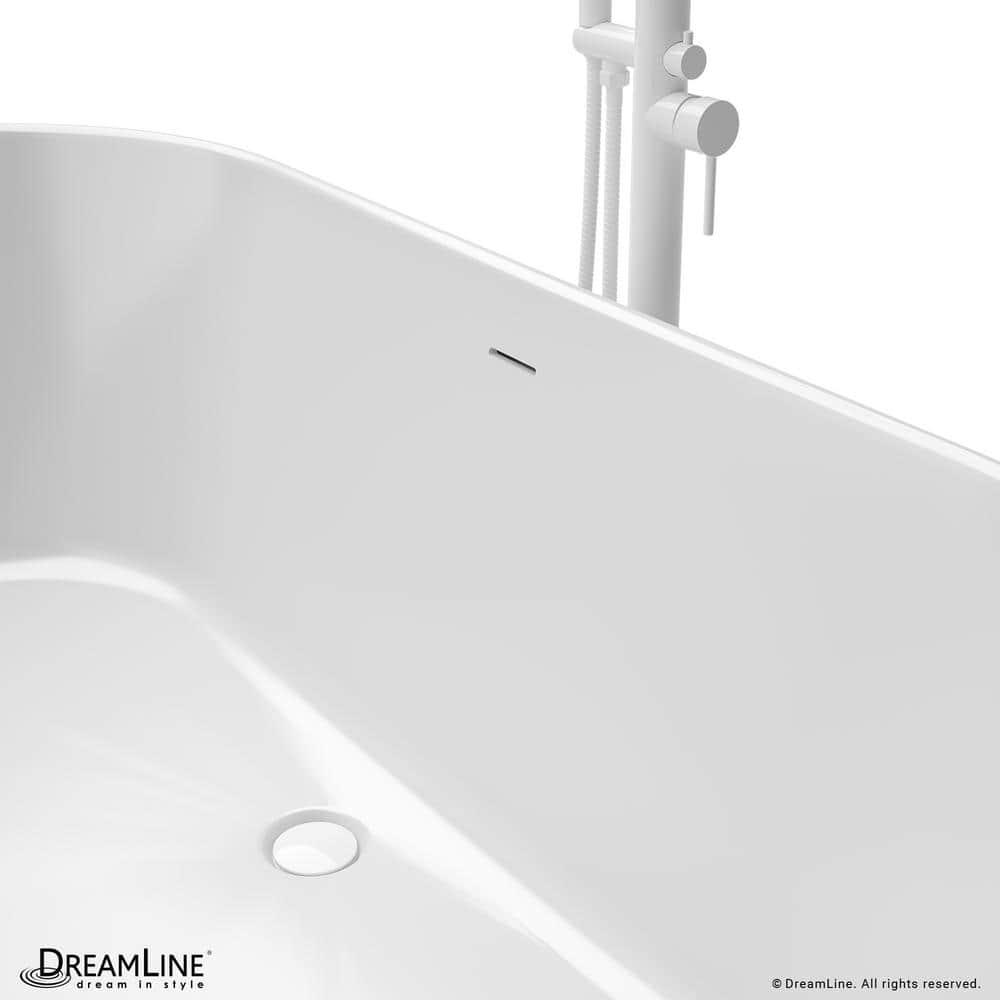 Infinity Z 67 in. L x 30-3/4 in. W x 22-7/8 in. H Freestanding Acrylic Bathtub