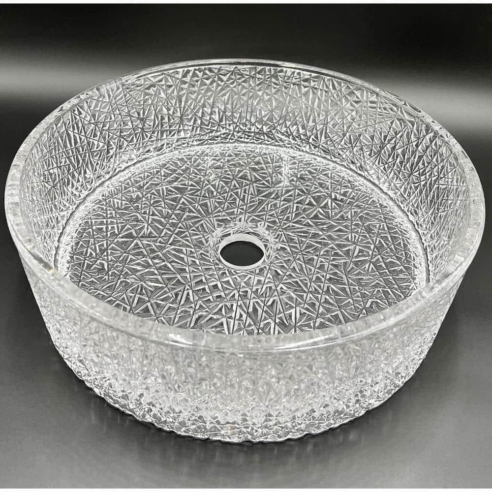Stadium 14" Glass Circular Bathroom Vessel Sink - Timeless Collection