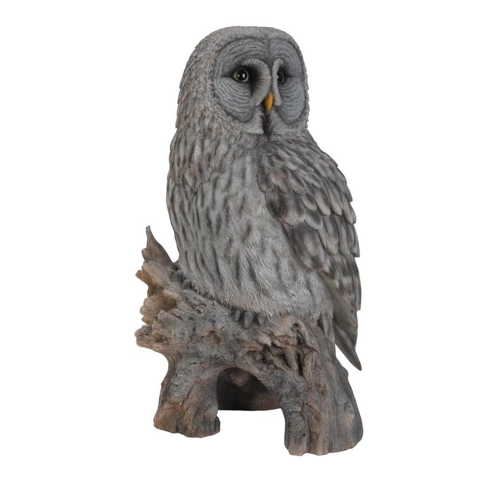 Hi-Line Gift Ltd. Owl on Stump Statue