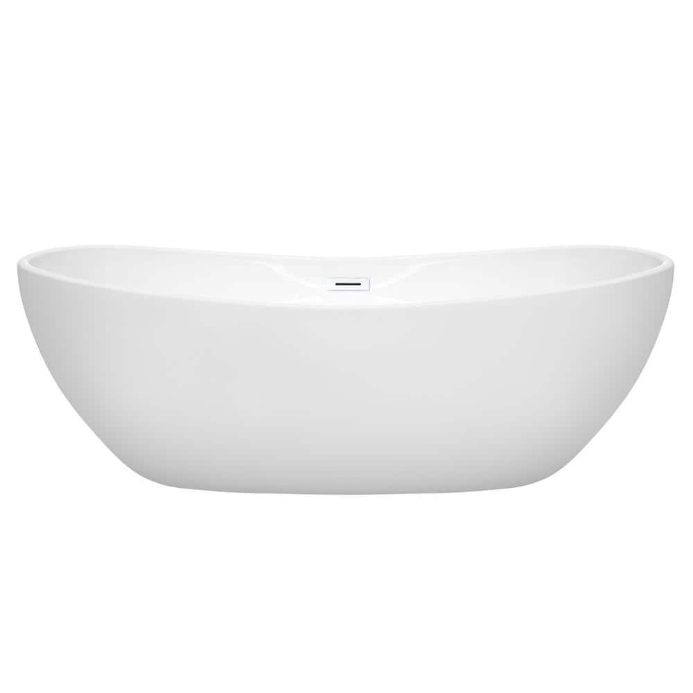 Rebecca 70'' x 32'' Freestanding Soaking Acrylic Bathtub
