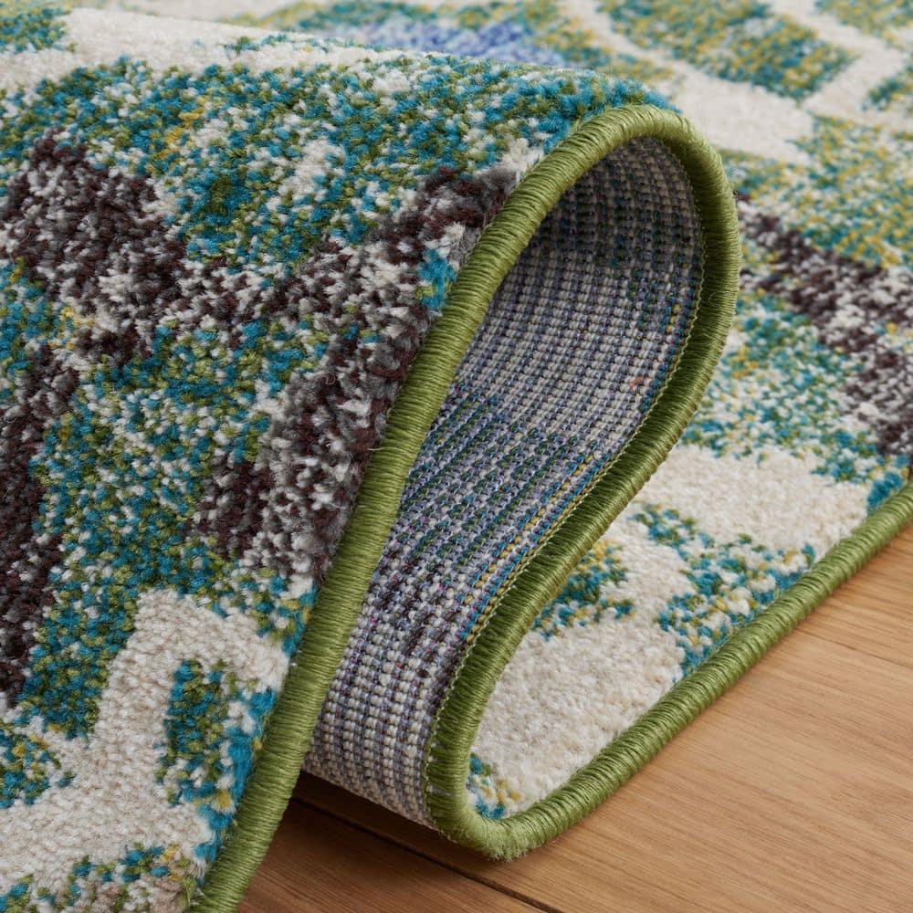 Madison MAD445 Power Loomed Area Rug - Green/Ivory - 8'x10' - Safavieh.
