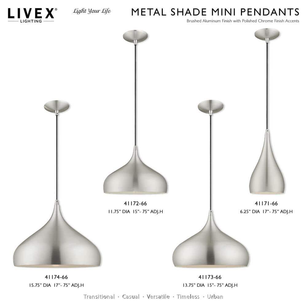 Schultz Single Light Metal Dimmable Pendant