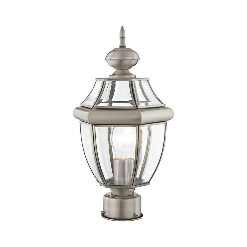 Lighting Lumens Outdoor Post Lantern Pendant Lighting Fixture - with Clear Glass Shade