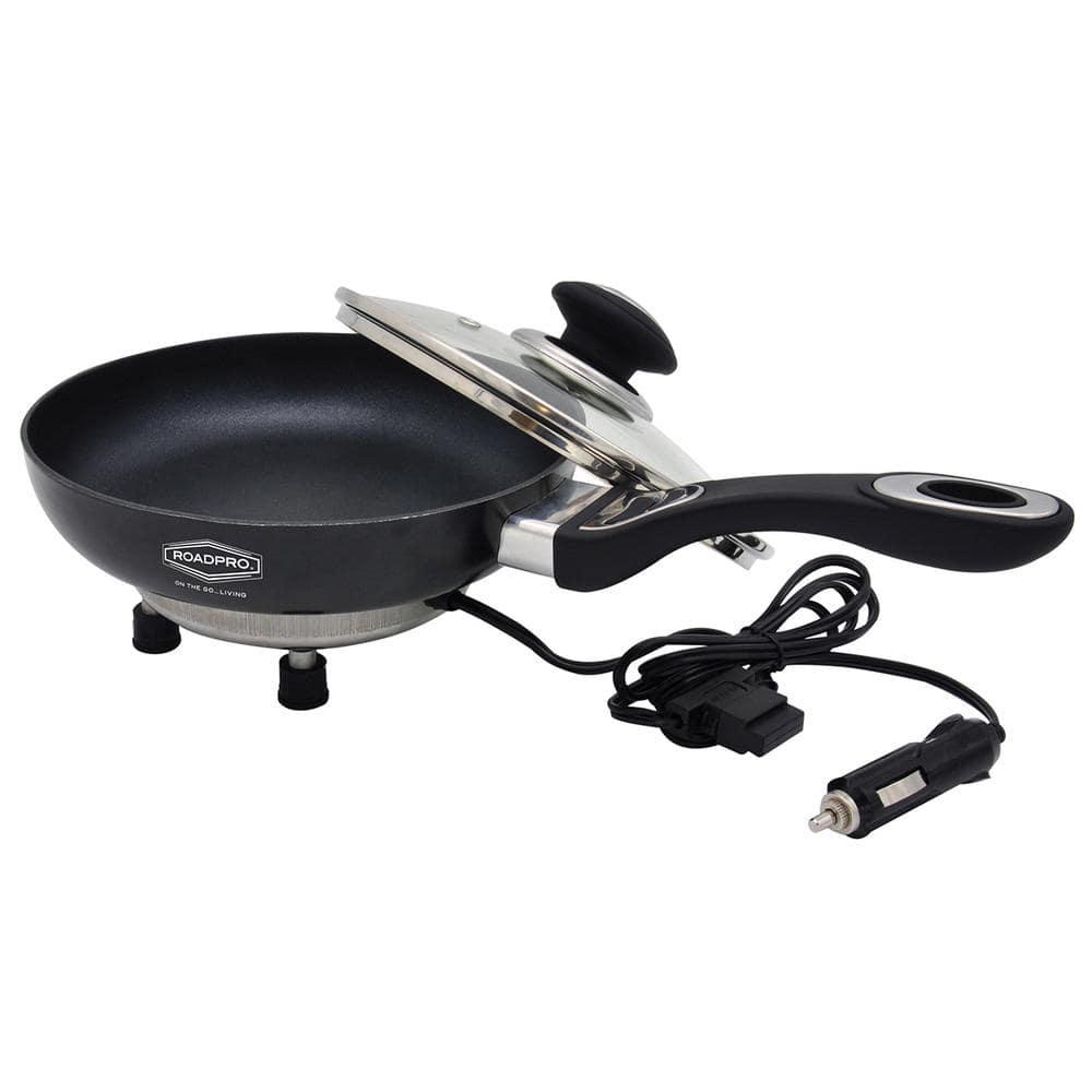 RoadPro 12 Volt Portable Electric Cooking Frying Pan w/ Non-Stick Surfaces