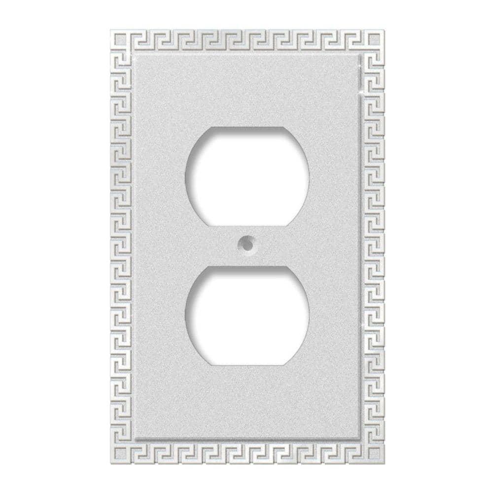 AmerTac Greek No Subject 1 - Gang Duplex Outlet Standard Wall Plate