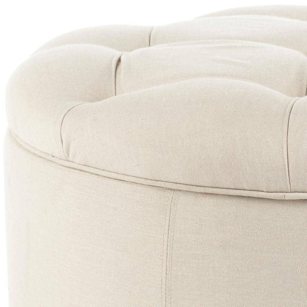Tanisha Shoe Storage Ottoman - Off White - Safavieh