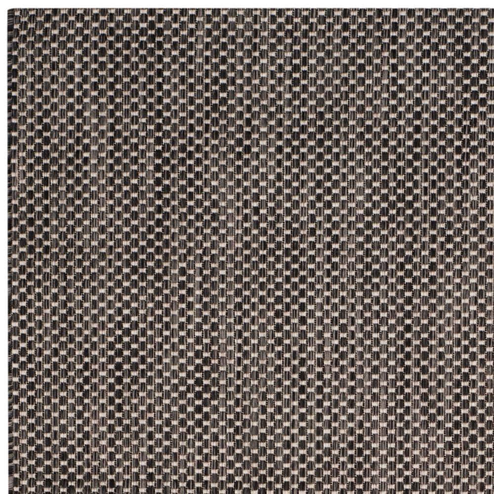 Courtyard CY8521 Power Loomed Indoor/Outdoor Area Rug - Black/Beige - 4'x5'7" - Safavieh.