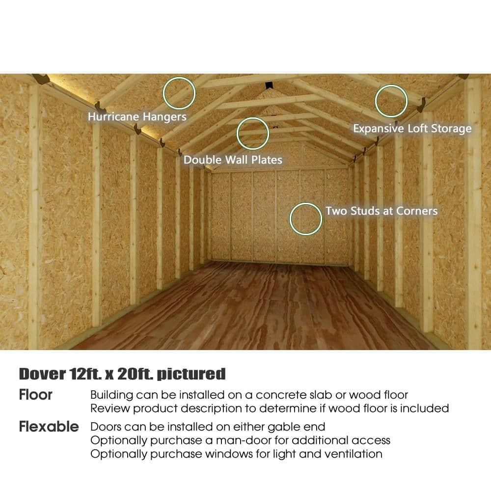 Best Barns Pre Cut Roof Trusses Wood Storage Sheds, 136.00 x 192.00 x 144.00 inches