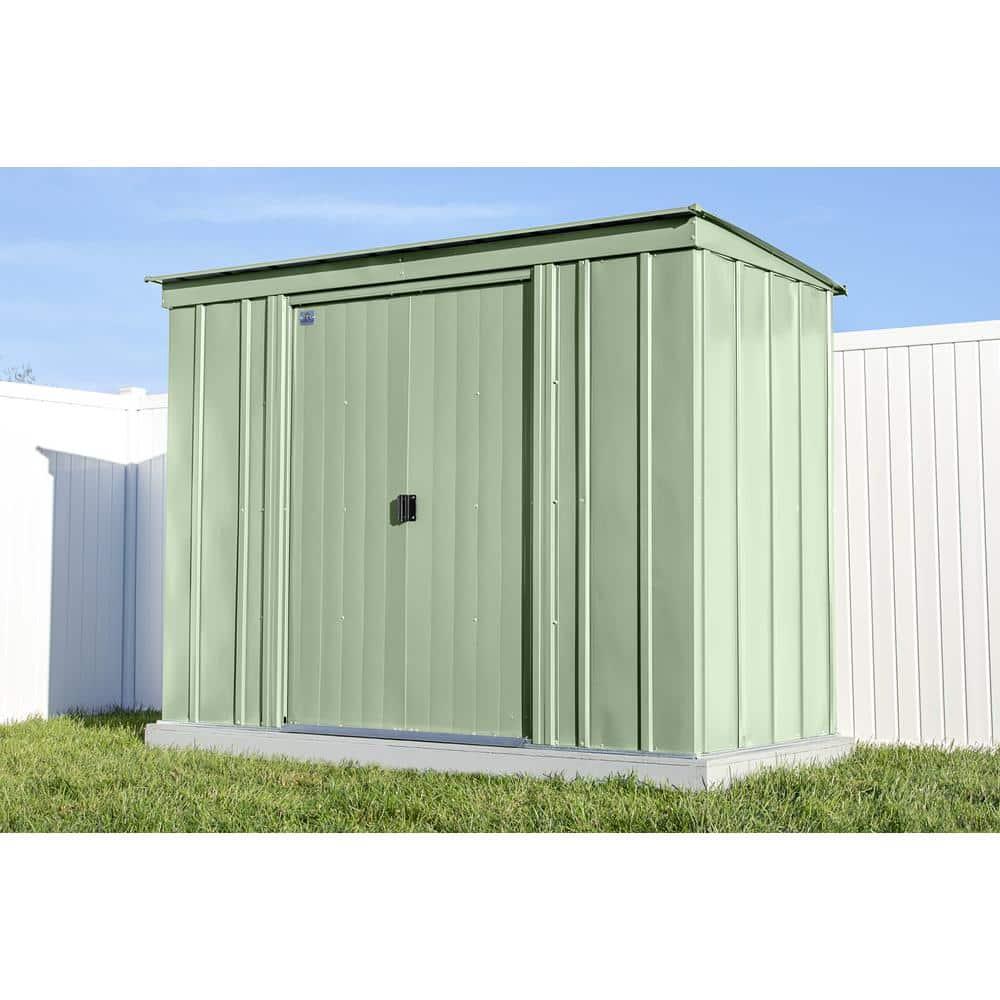 Arrow 8 ft. W x 4 ft. D Galvanized Steel Vertical Storage Shed