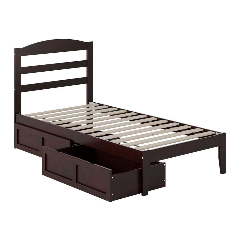 AFI Furnishings Warren Platform Bed T with Drawers ES