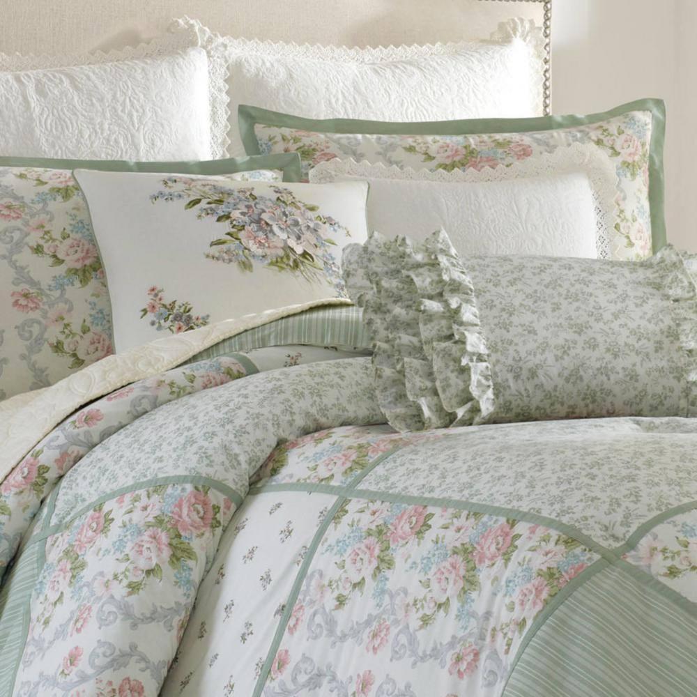 Laura Ashley Laura Ashley Harper Green Cotton Comforter Set
