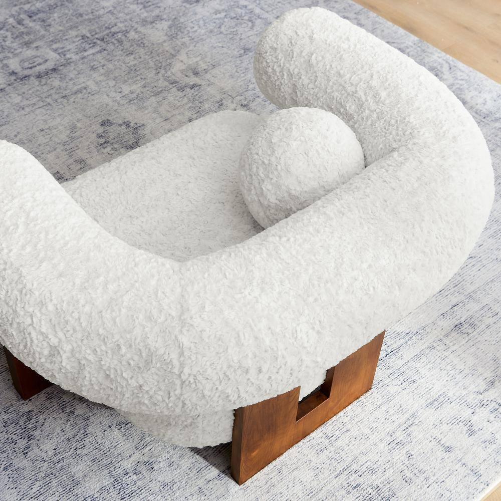 Modway Jace Faux Fur Fabric Accent Chair