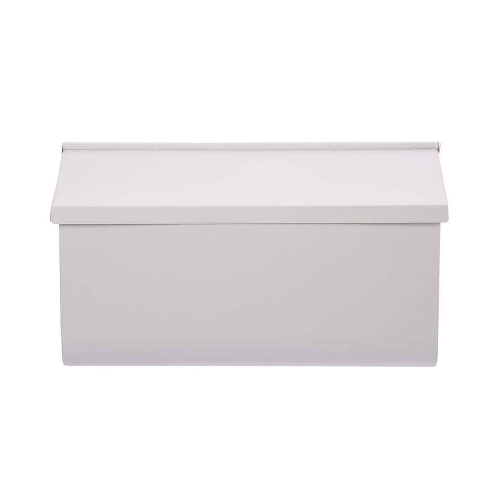 Gibraltar Mailboxes Woodlands Contemporary Galvanized Steel Wall Mount White Mailbox
