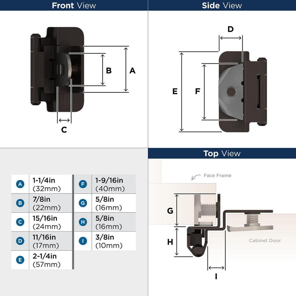 3/8" Demountable Traditional Hinge