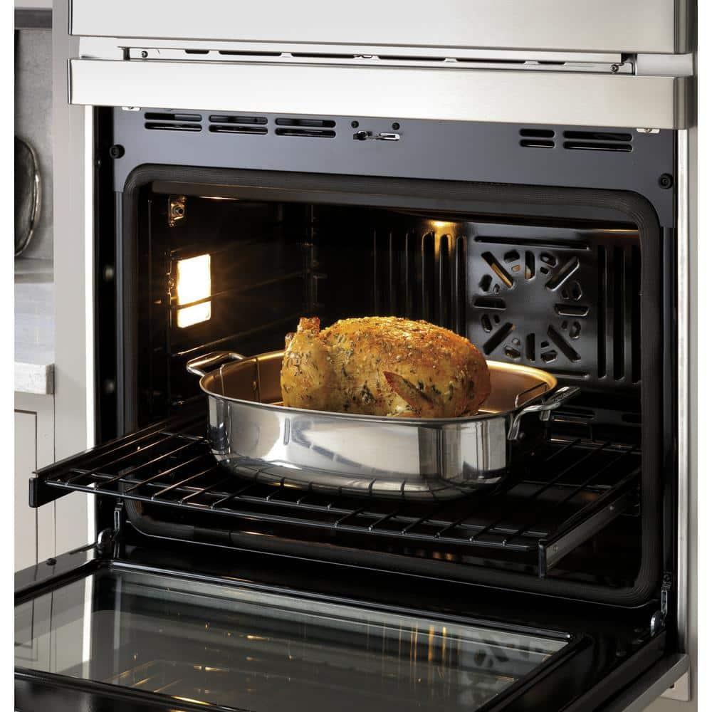 Café 30" Self-Cleaning Convection Electric Double Wall Oven with Built-in Microwave CTC912P2NS1