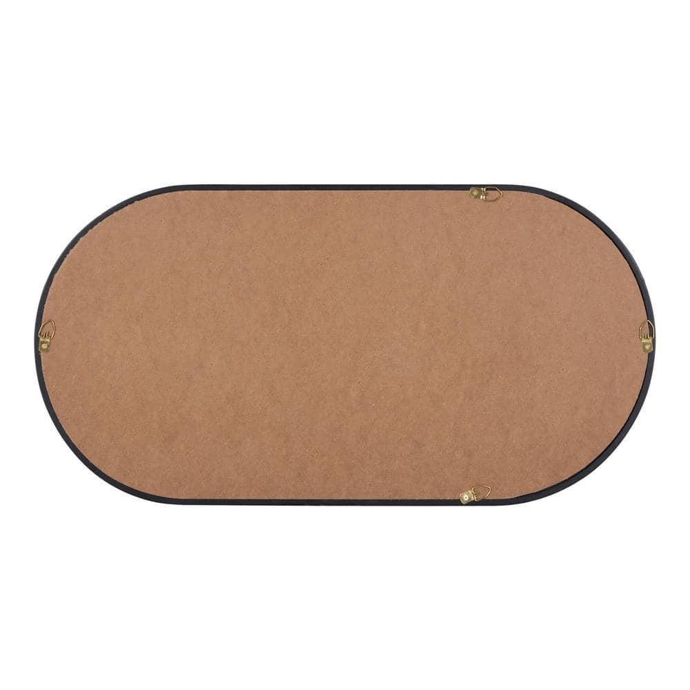 12" x 24" Travis Oval Wall Mirror Gold - Kate & Laurel All Things Decor: Modern MDF Frame, No Assembly Required