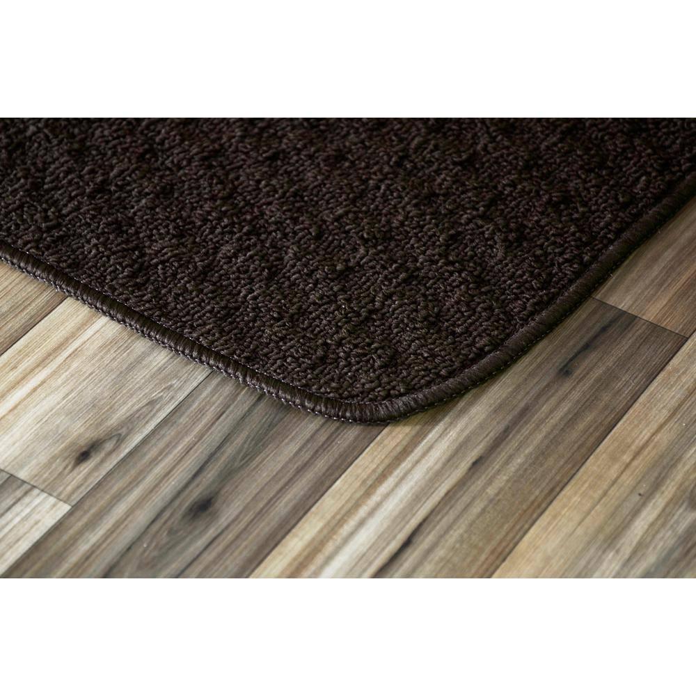 Garland Rug Town Square Mocha Kitchen Rug Set, 2 Piece Sliced Set (18"x28" Sliced, and 18"x28")