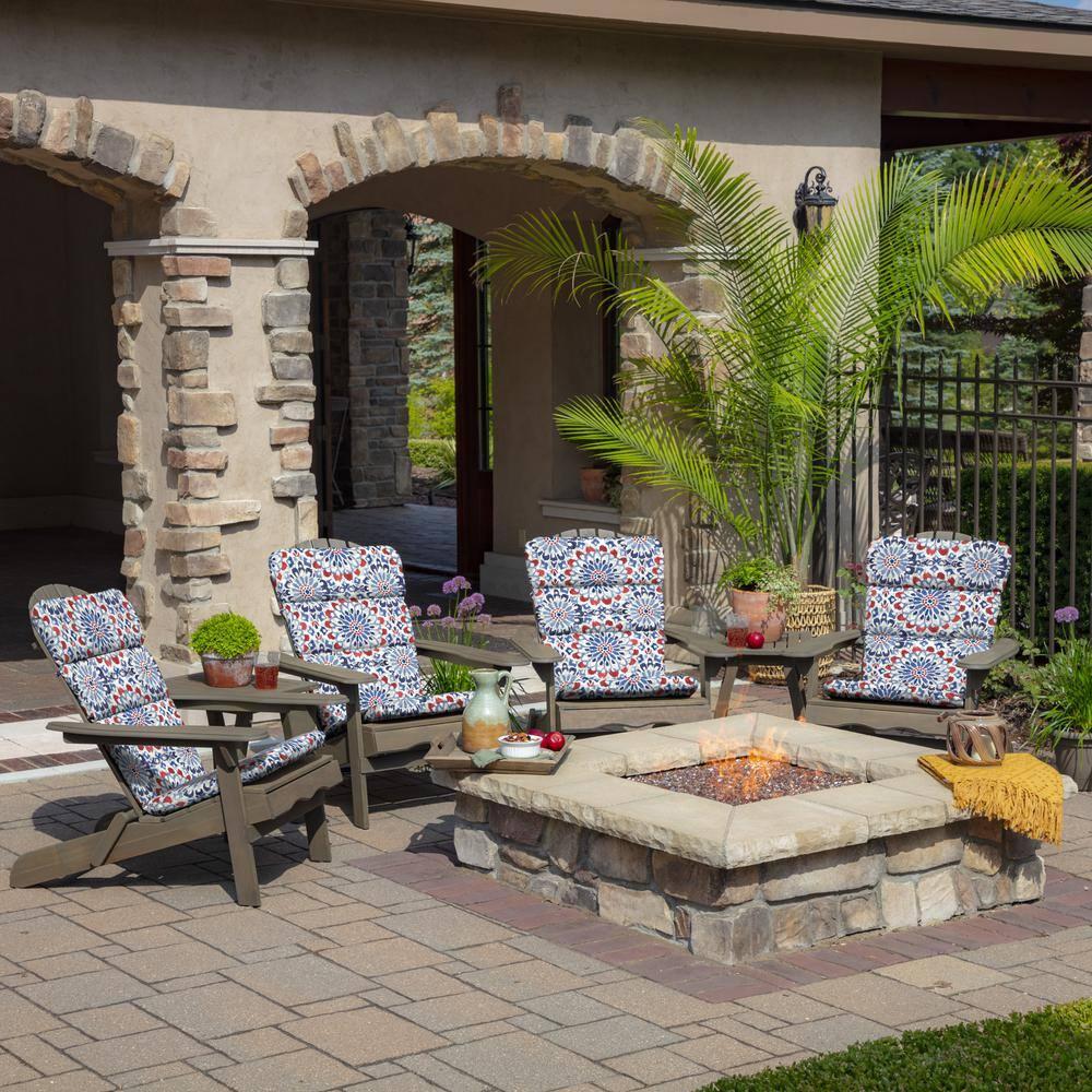 ARDEN Outdoor Rocking Chair or Adirondack Cushion, 20 x 17, Water Repellent, Fade Resistant 17 x 20, Clark Blue