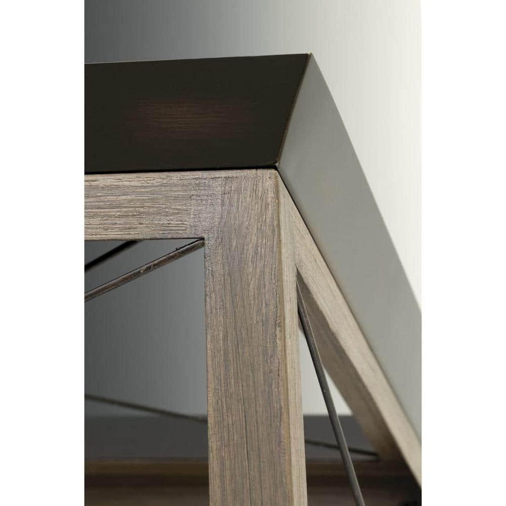 Progress Lighting Briarwood 1-Light Mini-Pendant, Antique Bronze, Steel, Faux-Painted Wood Enclosure