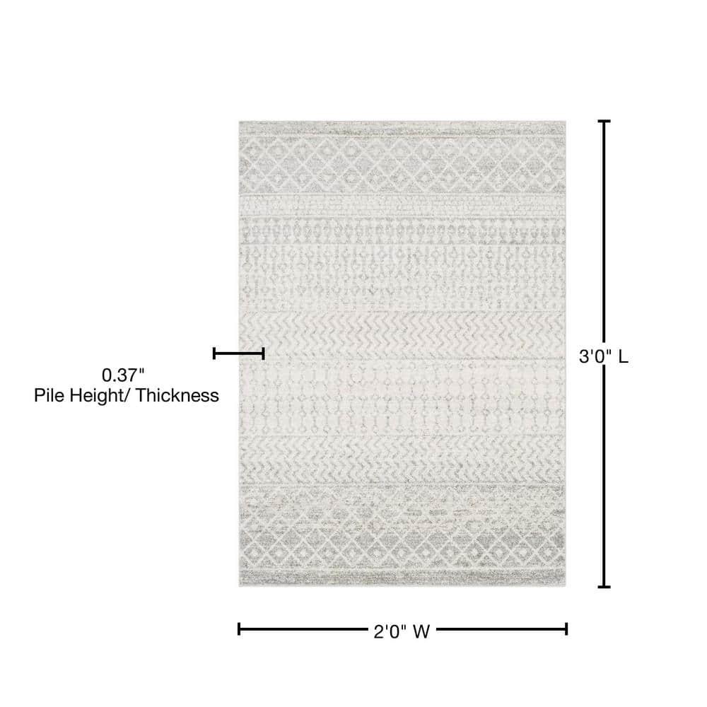 Laurine Gray Doormat 2 ft. x 3 ft. Area Rug