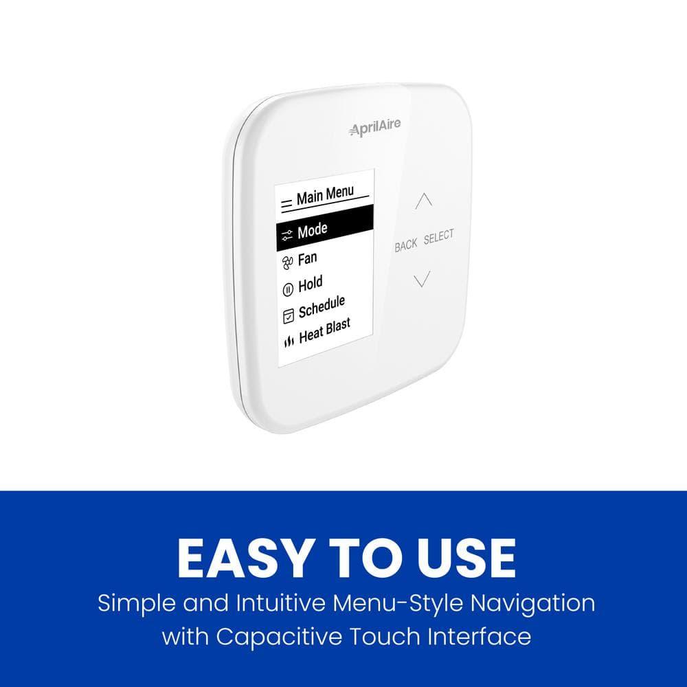 White Digital Programmable Universal Thermostat with LCD Display