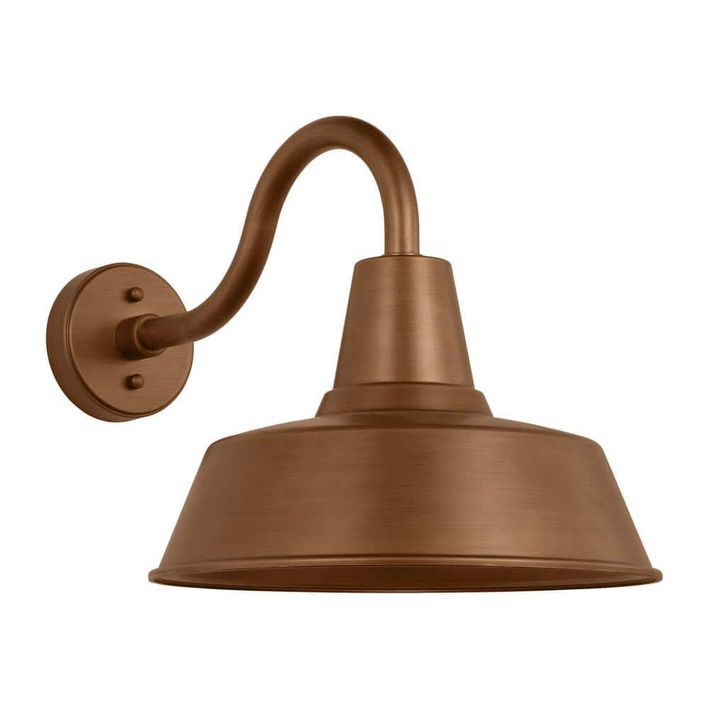 Generation Lighting Barn Light 1 -Light 13.5-in H Copper Hardwired Dark Sky Outdoor Wall Light
