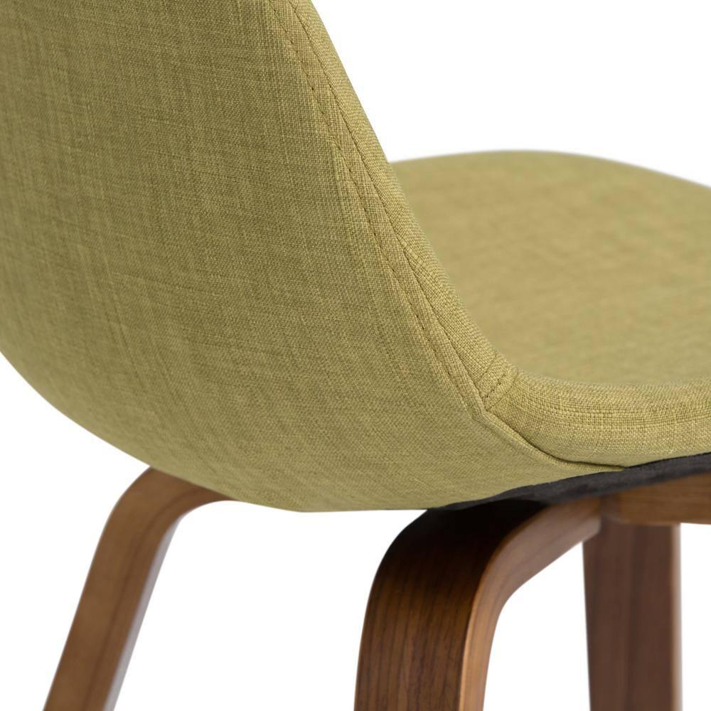 Simpli Home Randolph Mid Century Modern 28 inch Bentwood Counter/ Bar Height Stool (Set of 2) in Acid Green Linen Look Fabric