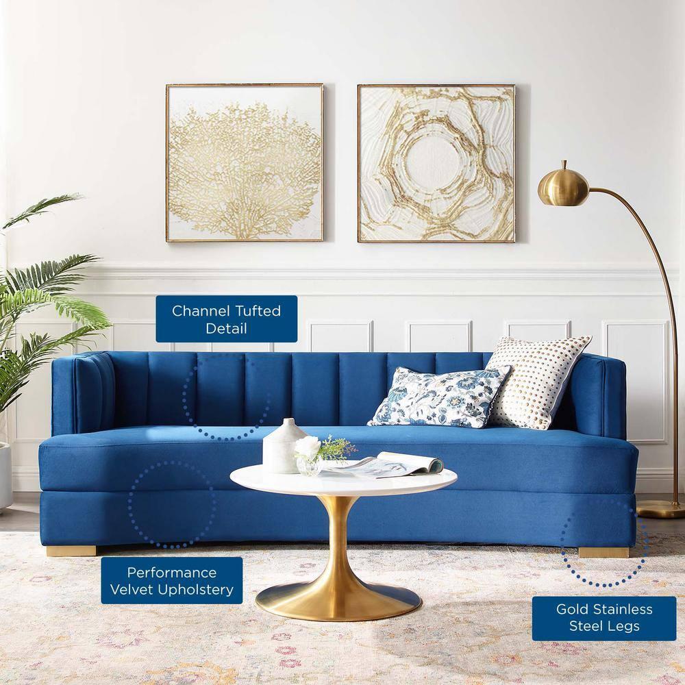 Modway Modway Encompass Channel Tufted Performance Velvet Curved Sofa