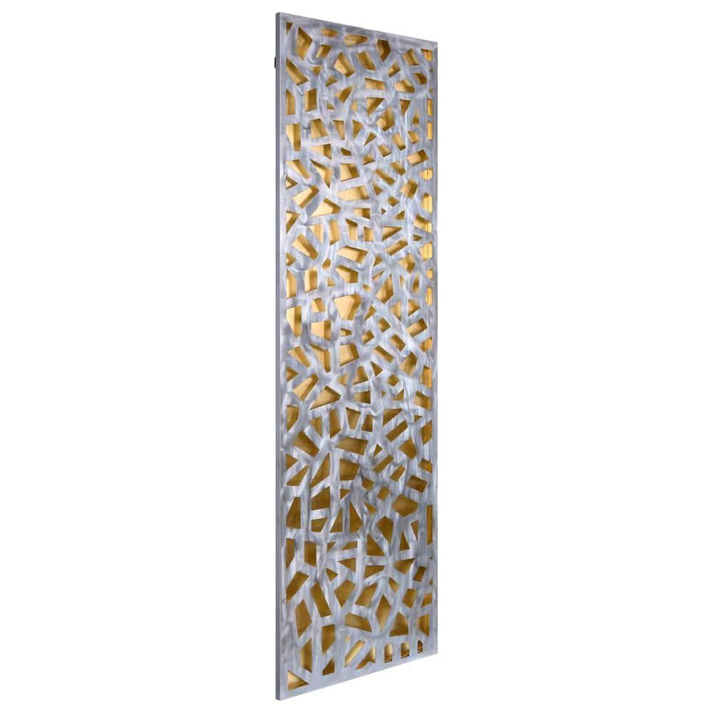 Empire Art Direct Radiant Fusion Leaf encased on a 3D Polished Steel Abstract Metal Wall Art