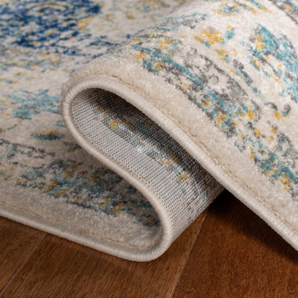 Evoke EVK220 Power Loomed Area Rug - Ivory/Blue - 10'x14' - Safavieh.