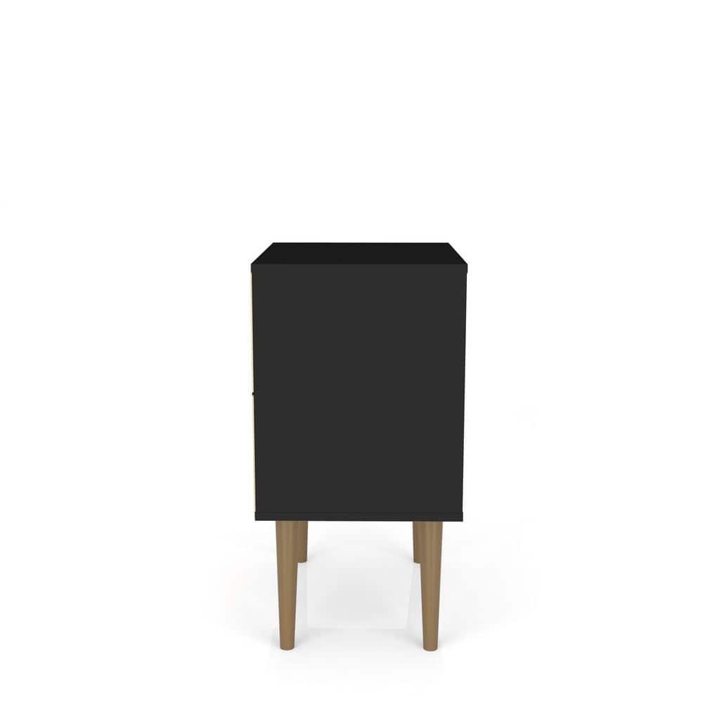 Liberty 1.0 Mid Century Modern Nightstand Black - Manhattan Comfort
