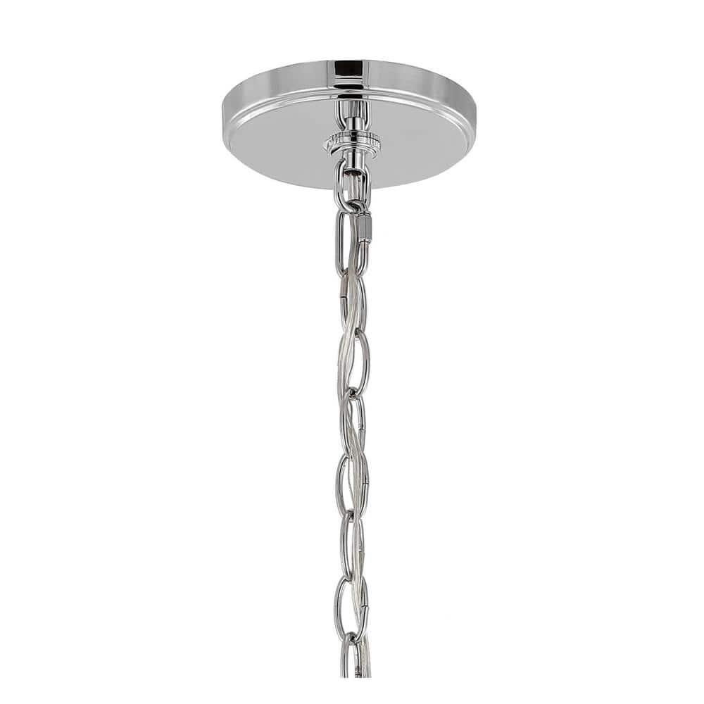 Camden 10" 3-Light Iron Classic Midcentury Pendant Lantern, Chrome