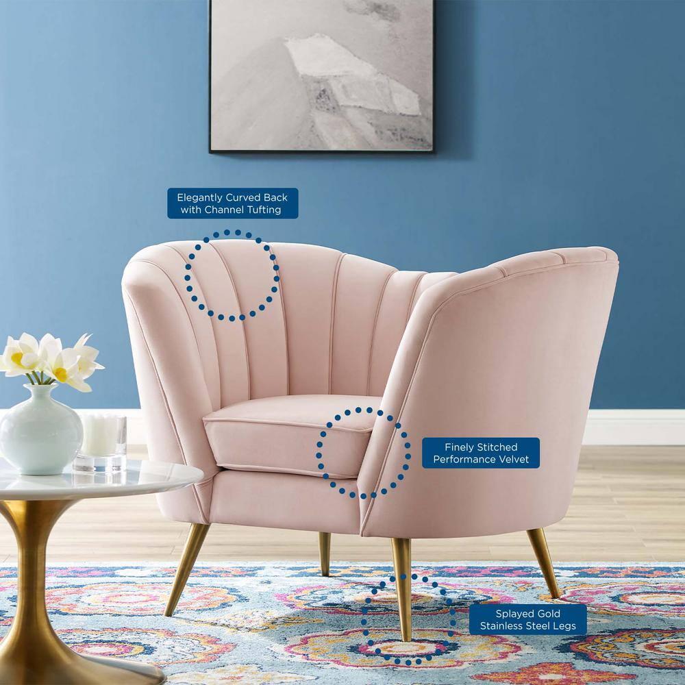 Opportunity Performance Velvet ArmchairPink