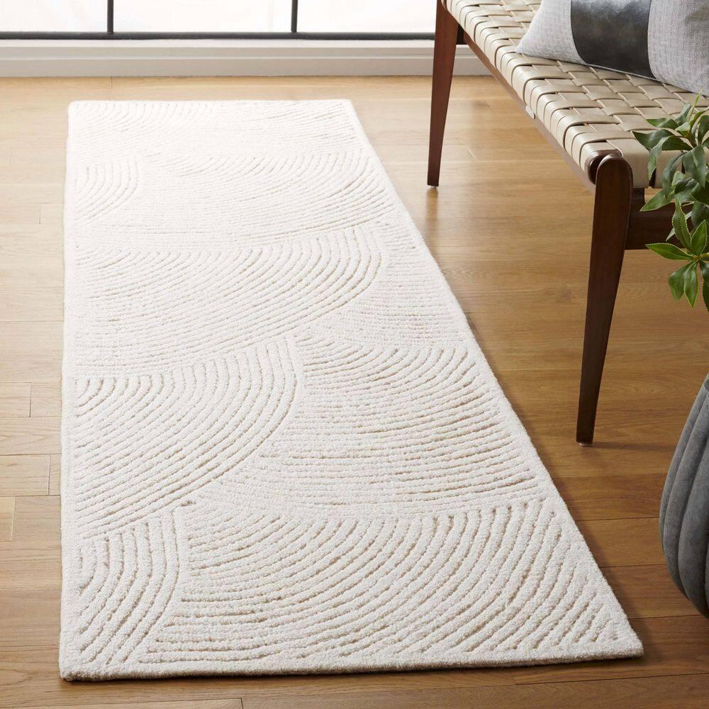 Textural TXT101 Hand Tufted Indoor Runner Rug - Ivory - 2'3"x6' - Safavieh