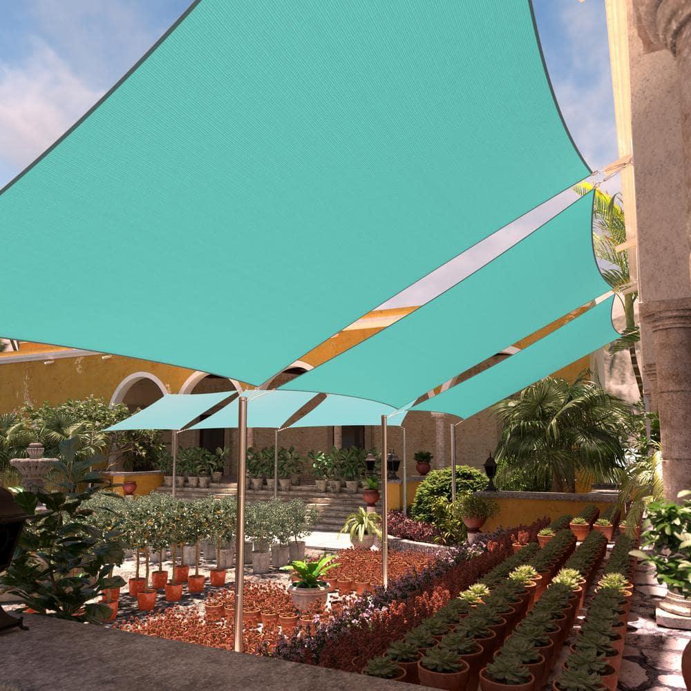 ColourTree Colourtree Sun Shade Sail Rectangle Canopy Fabric Cloth Screen, Water Permeable & UV Block UPF50