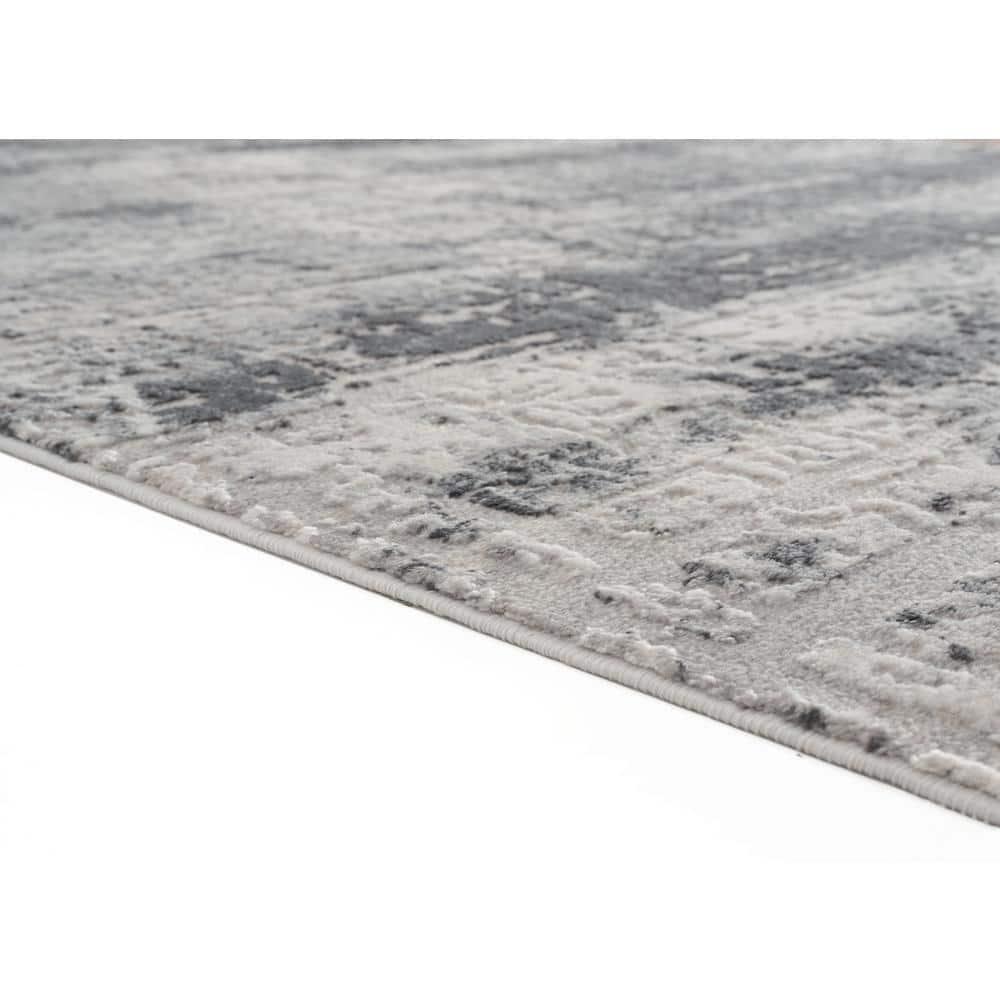 5 ft. 3 in. x 7 ft. 2 in. Cascades Mazama Contemporary & Transitional Rectangle Machine Made Area Rug, Grey