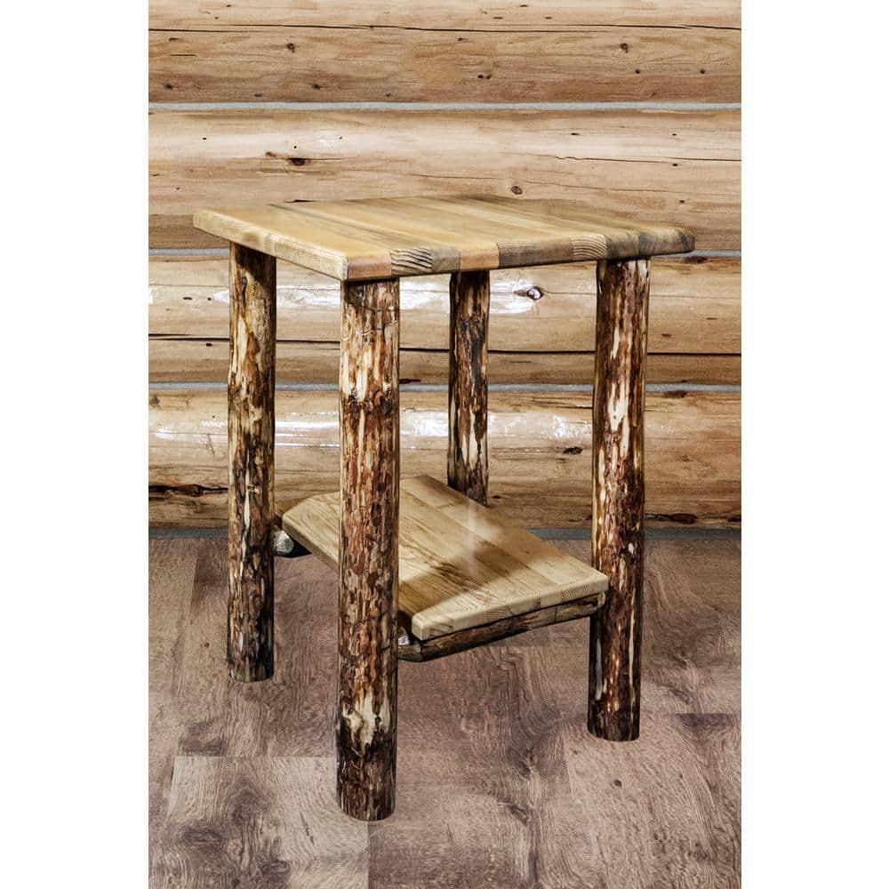 Glacier Country Collection Nightstand with Shelf