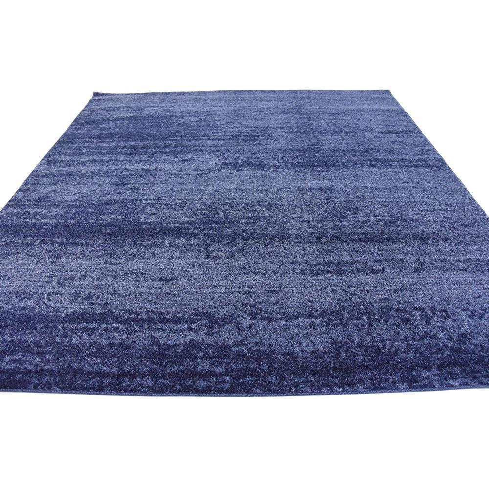 Unique Loom Del Mar Collection Area Rug - Lucille (7' 10" Square, Navy Blue/ Ivory)