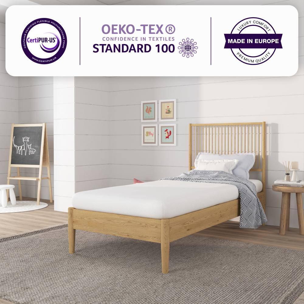 NapQueen Rainbow 5" Twin, Colchón de Memory Foam, Blanco