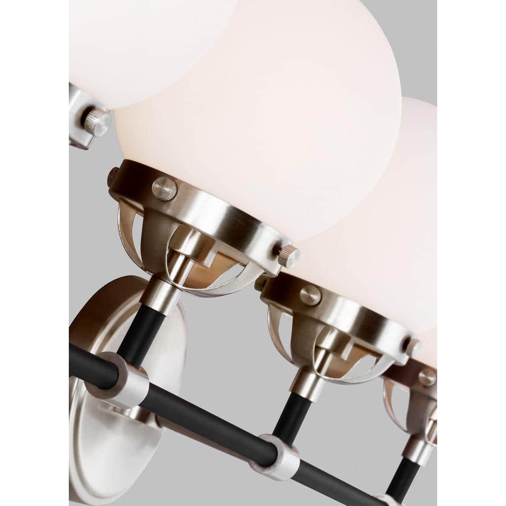 Generation Lighting Cafe 38.25-in 5 -Light Brushed Nickel Modern/contemporary Vanity light