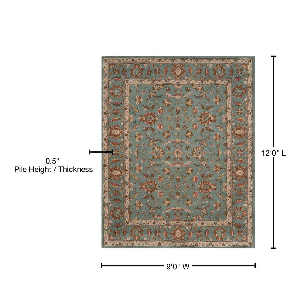 Heritage HG969 Hand Tufted Area Rug - Blue/Blue - 8'9"x11'9" - Safavieh.