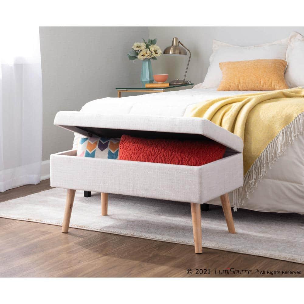 Mercury Row® Beyers Fabric Upholstered Storage Bench
