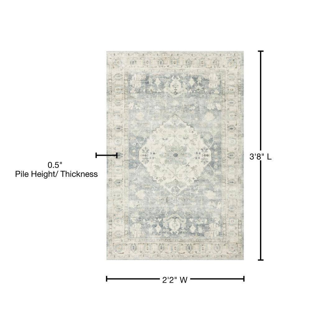 Sera Oriental Denim/Fog Area Rug