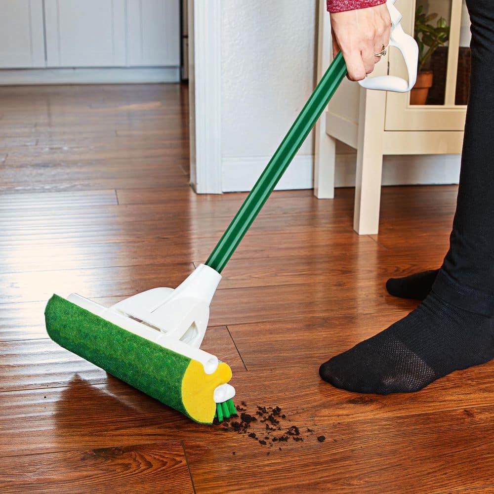 Libman Nitty Gritty Roller Sponge Mop with Scrub Brush
