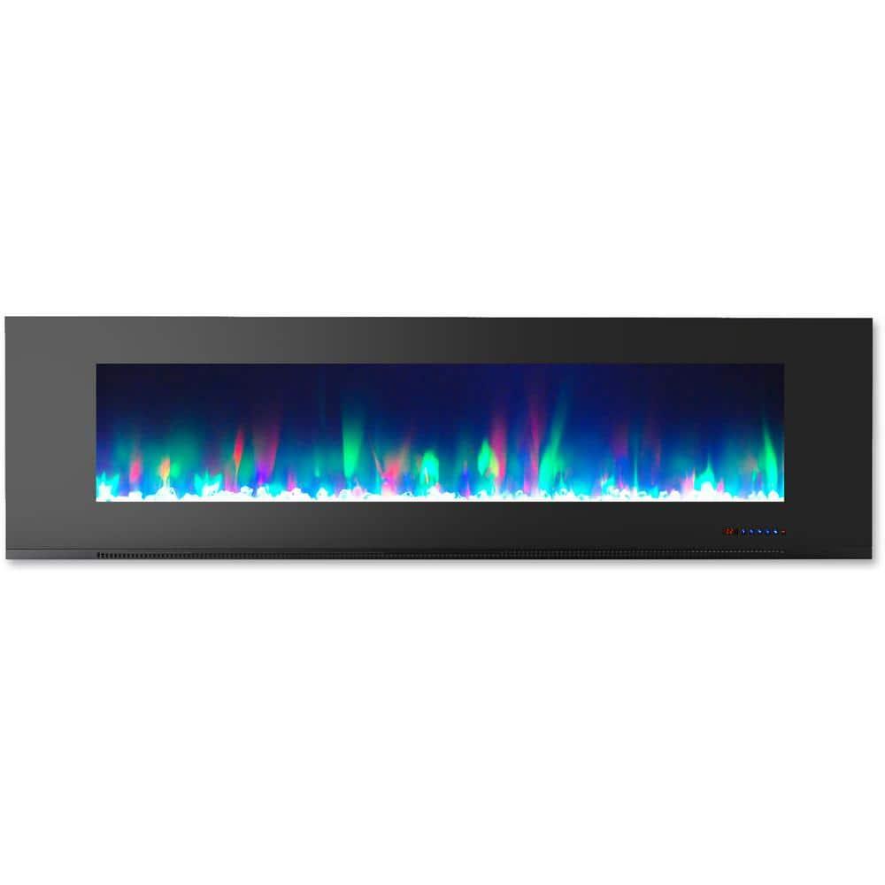 Cambridge Cambridge Wall Mount Electric Fireplace Heater with Remote Control for Indoor Use in Living Room, Bedroom, Home Office