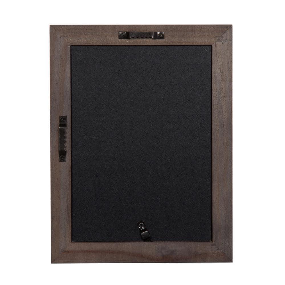 10pc Bordeaux Frame Box Set Natural Rustic/Charcoal Gray - Kate & Laurel All Things Decor: Wall Display, Multi-Size, Wood